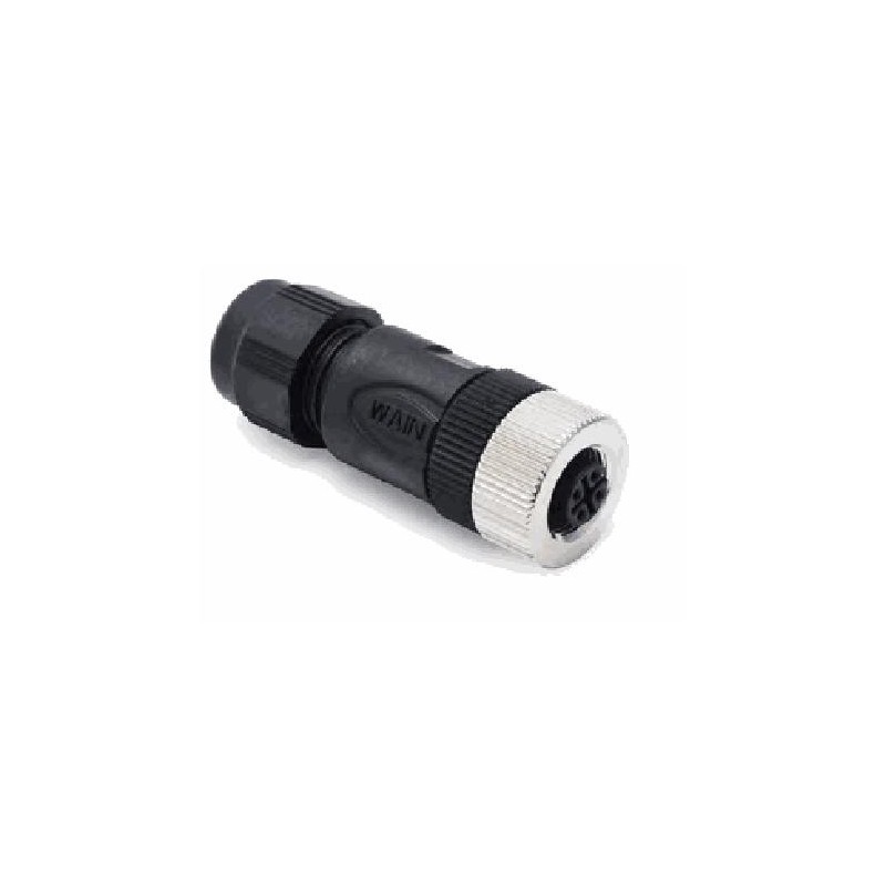 Connecteur femelle M12, 4 pol., codage A IP67, 8A, non-blindé